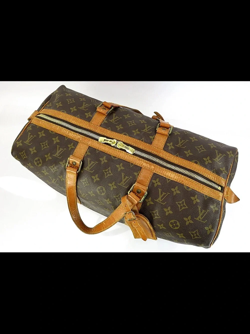 Louis Vuitton Brown & Tan Monogram Duffel Bag